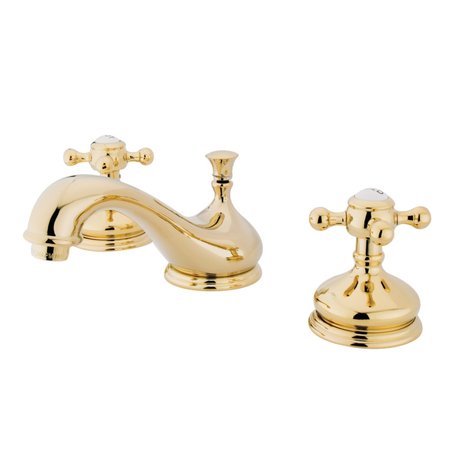 KINGSTON BRASS KS1162BX 8" Widespread Bathroom Faucet, Polished Brass KS1162BX